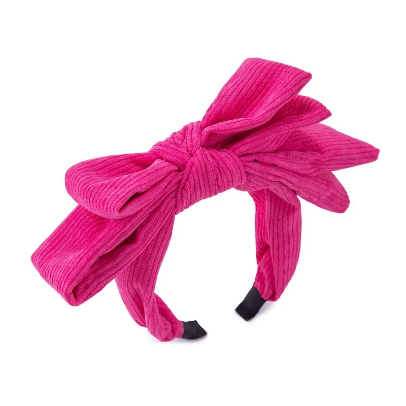 

Fashion Big Bowknot Headband Women Girls Hair Hoops Decorated Hairband Solid Color Hair Accessories