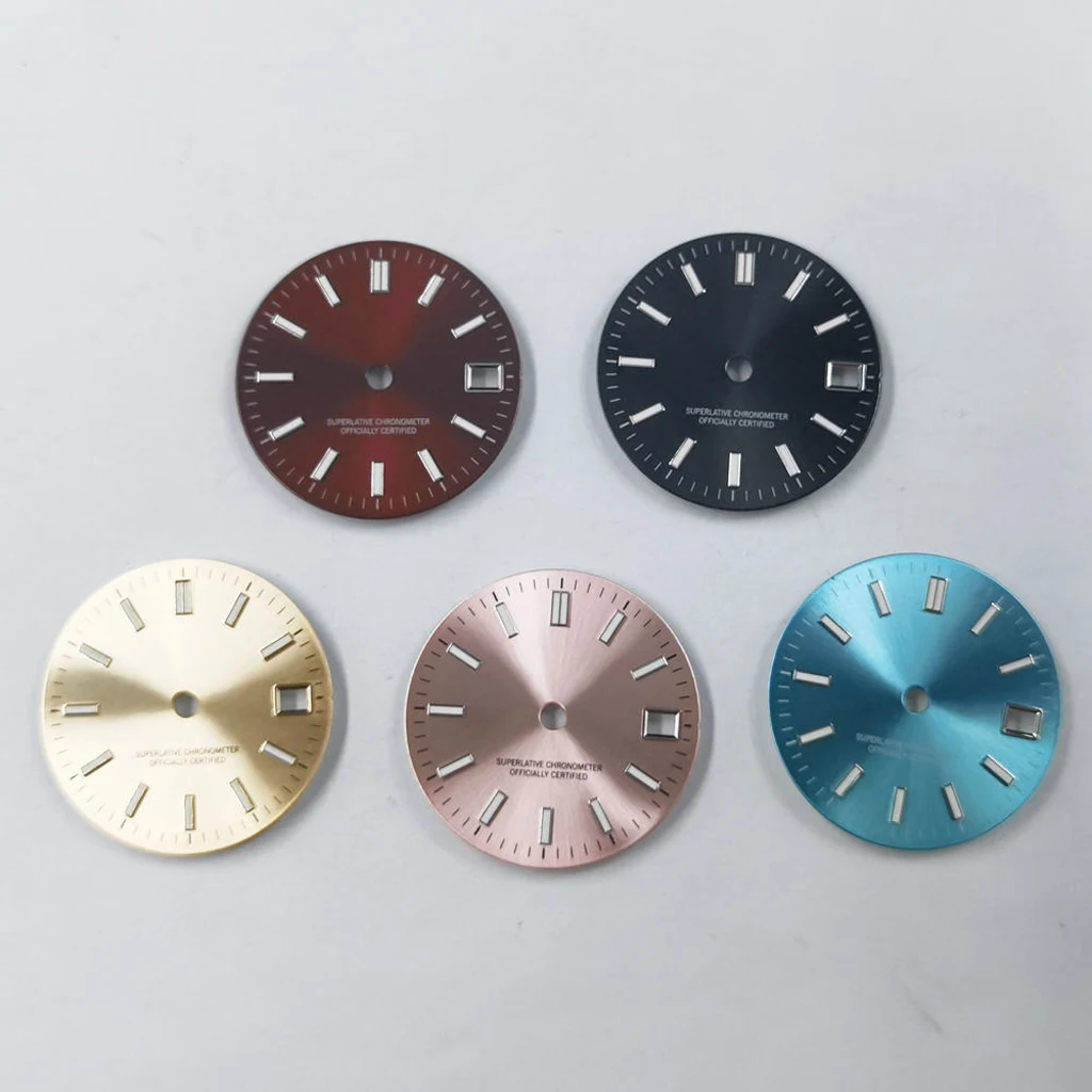Modified Watch Dial, BGW9, Blue, Pink, Shoous Watch Dial, Accessories for NH35, NH36 Movements, 29mm