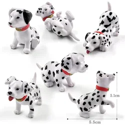 Set of 6 Dalmatian Puppy Figurine Decor for Miniature Fairy Gardens (6pcs Spot Dog)
