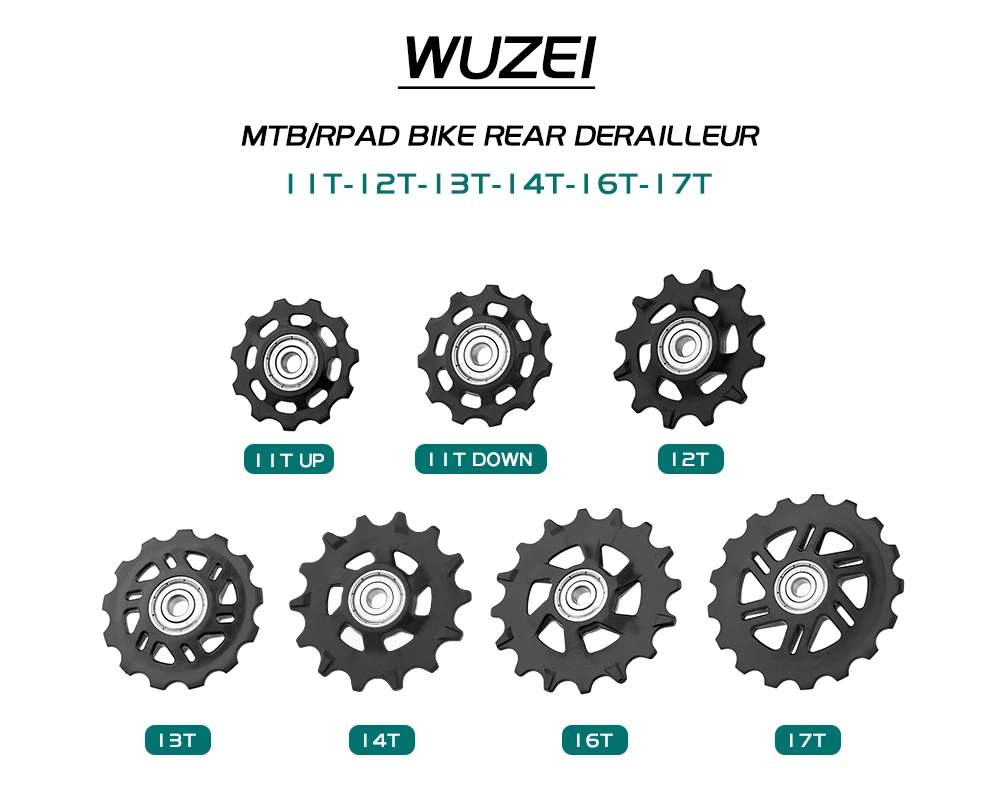 Description Picture 2 of itemWUZEI Bicycle Pulley Bearing Wheel 11T 12T 13T14T15T16T17T Road Bike Guide Wheel for Shimano Sram MTB Jockey Rear Derailleur