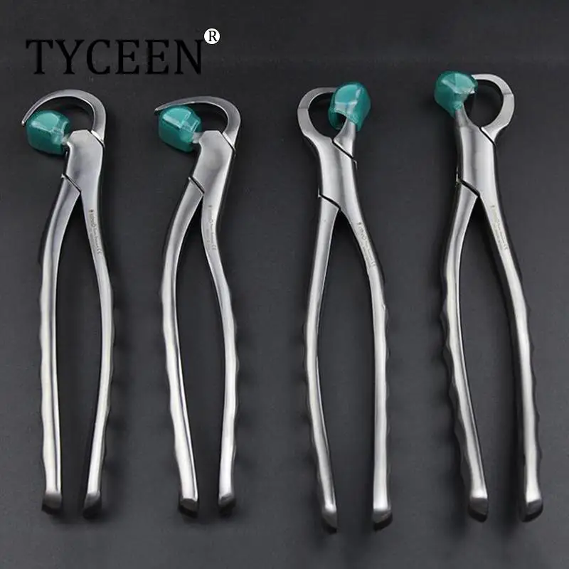 

4 pcs Dental Teeth Extraction Forceps Set Germany stainless steel Adult Extracting Plier Dental Elevator Dentist Surgical Tool