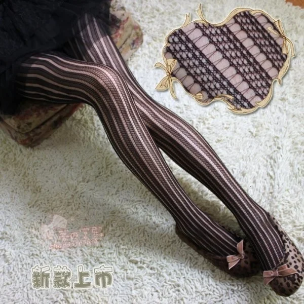Description Picture 2 of itemFashion Womens Lady Girls Black Sexy Fishnet Pattern Jacquard Stockings Pantyhose Tights  Styles Woman 1pcs dww20