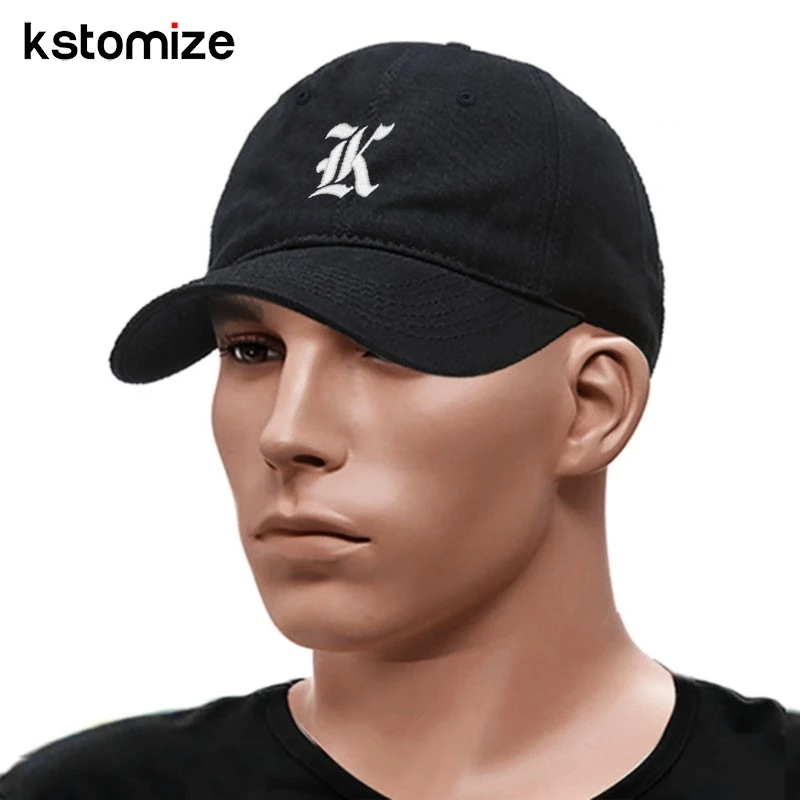 A-Z Old English Embroidery black Baseball Cap High Quality Cotton Fashion Men Women Sport Visors Adjustable Snapback  Caps 3