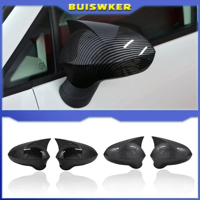 

2 шт., зеркальные крышки из АБС-пластика для Seat Leon MK2 2009-2012