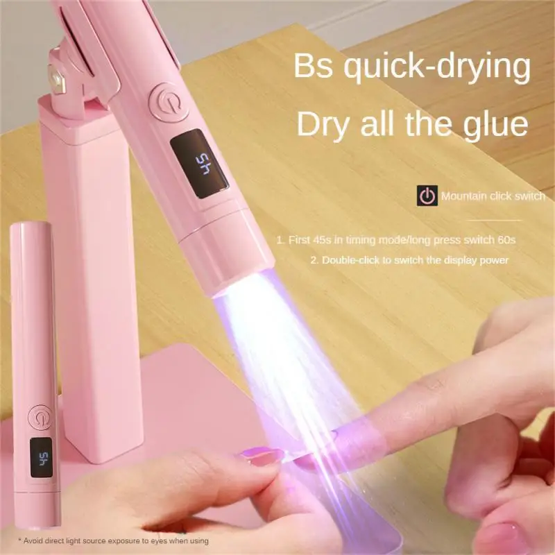 미니 UV 네일 램프 건조기 기계, 휴대용 USB 충전식 LED 네일 빠른 건조 라이트, 핸드 헬드 매니큐어 램프, 젤 바니시