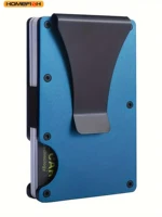 HOMEFISH Wallet For Men Minimalist Slim RFID Credit Card Holder & Money Clip Scratch Resistant Aluminum Card Holder Case 2
