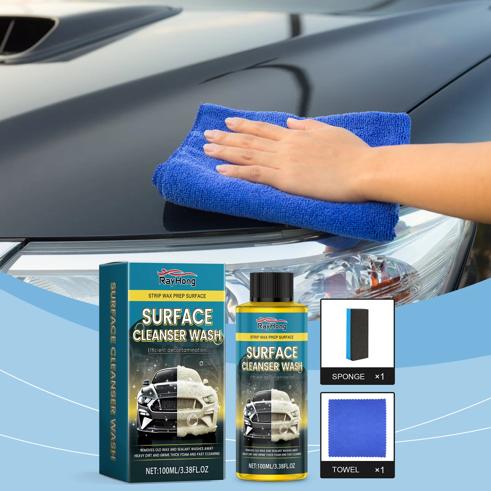 Clean Car Wash Fluid with a Mild Formula That Does not Damage the Paint of Cars Trucks, SUVs RVs, and Protective Cleaning Fluids