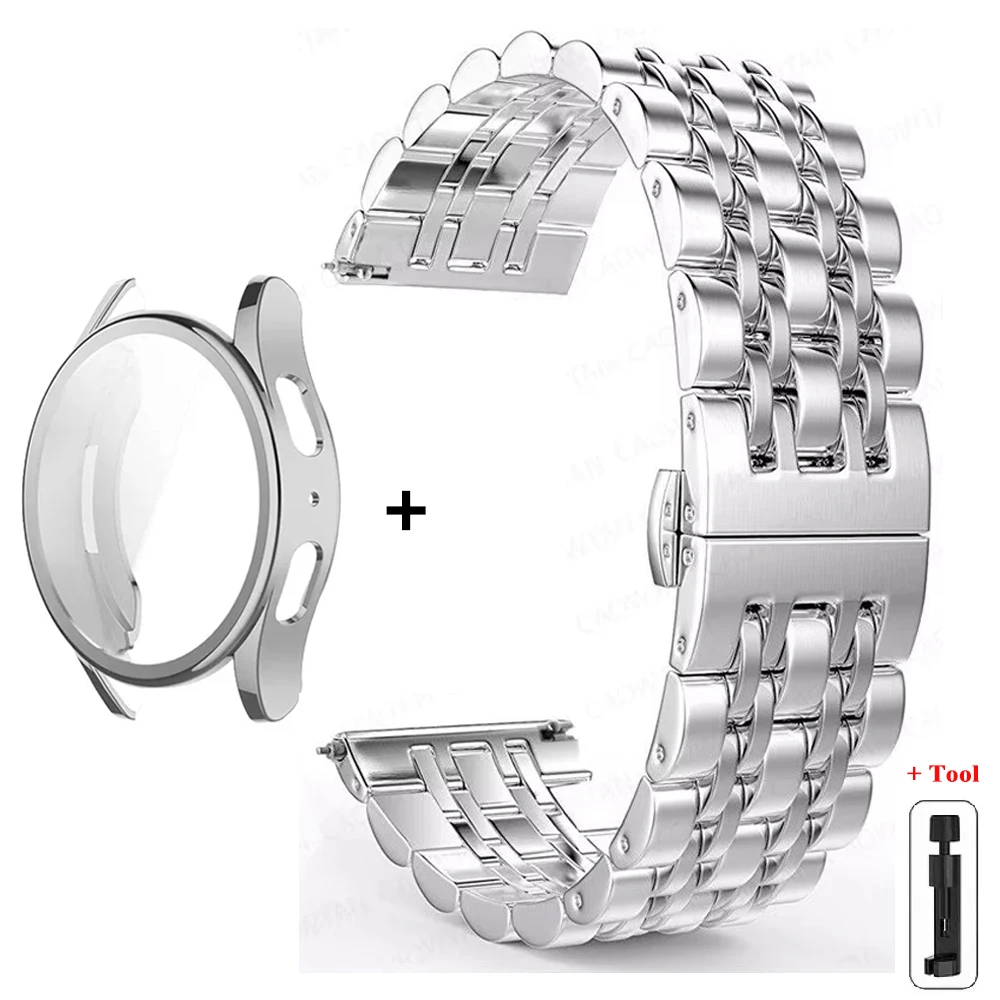 Stainless Steel Watch Strap with Soft TPU Protector Case