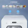 Portable Countertop Dishwasher with 5L Water Tank, Mini Dishwasher with 14.6” Ultra-Narrow Design, 9 Programs, 24H White 3