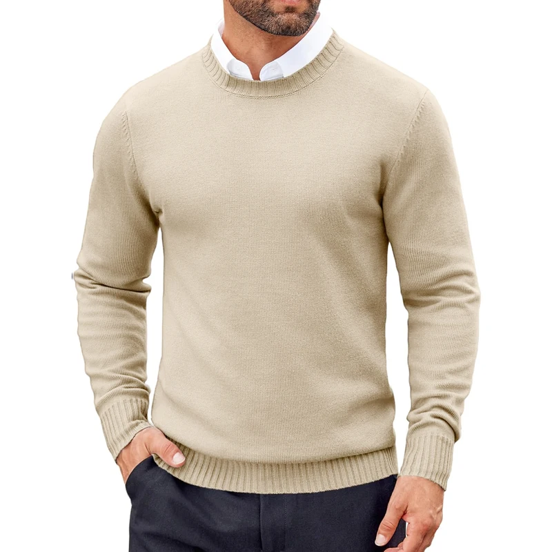 COOFANDY Maglione Uomo Girocollo: Morbido A Righe, Perfetto Per L'Inverno