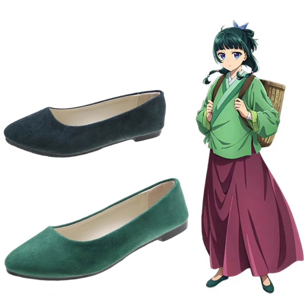 The Apothecary Diaries Maomao Green Cosplay Shoes