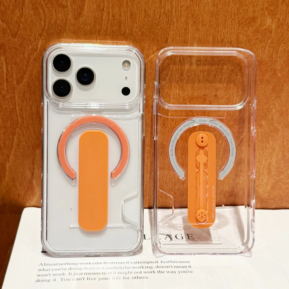 Luxury Magnetic Card Holder with Clear Shockproof Acrylic Case