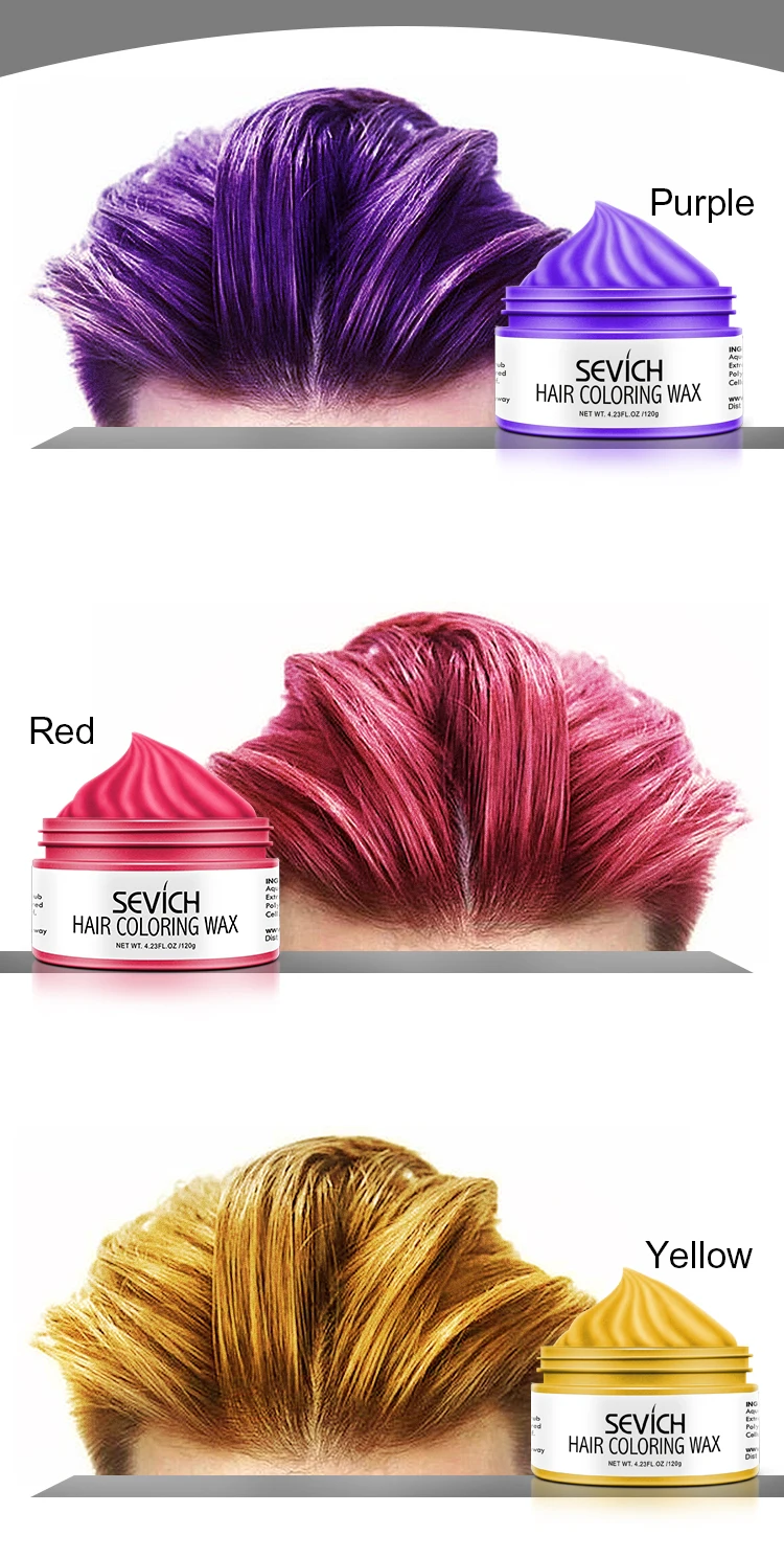 colored hair wax