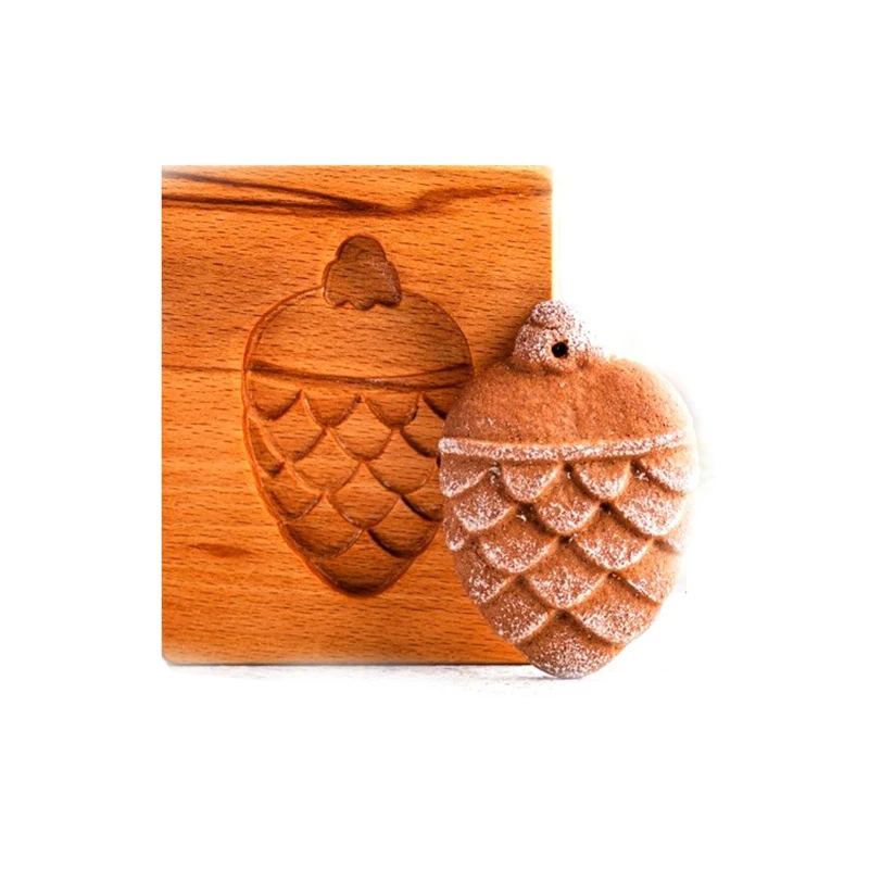 Wooden Cookie Mold Cutter, DIY Gingerbread Cookie Moulds, 3D Cake Embossing, Baking Mold, Rose Flower Cutter, Bakery Gadgets