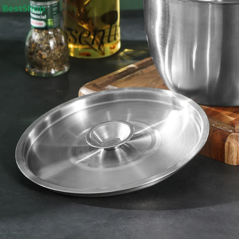 Stainless Steel Cookware Lid 20/22/24CM Reusable Cooking Pot Cover Wok Cover Frying Pan Lid Flat Pan For Bowls Basins