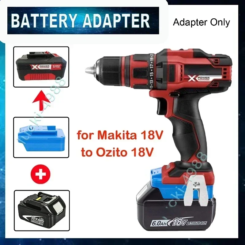 Battery Adapter Converter For Ozito for X-Change 18V Cordless Tools Compatible with Makita 18V Li-ion Battery(NO Battery &Tool) 3g sdi over fiber converter broadcast level include sfp module single mode single fiber 20km with rs485 or tally loop output