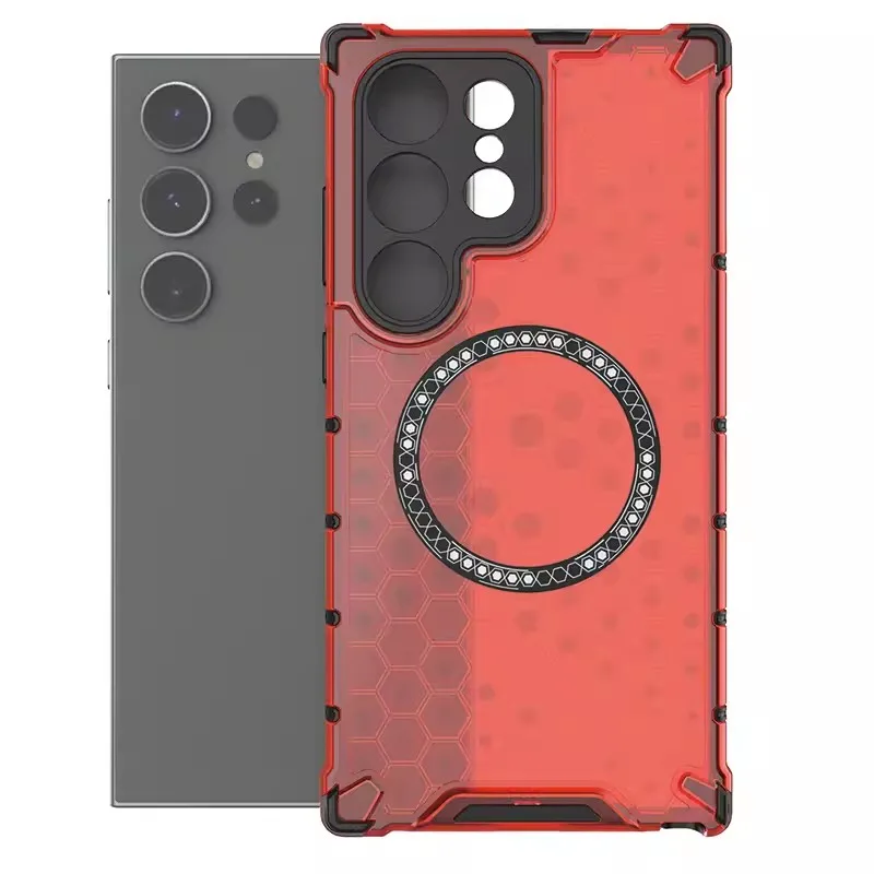 Magnetic Crystal Honeycomb Shockproof Soft Shell with Mag-safe and Air-cushion Protection