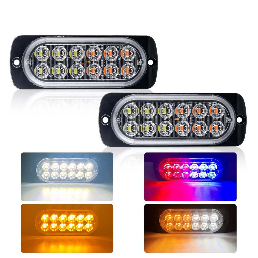 Luci Stroboscopiche Per Auto 12Smd Spia Lampeggiante Lampada A Led Per Auto Lampada A Led Per Auto Luce Di Emergenza Per Polizia Luce Stile Auto Imper