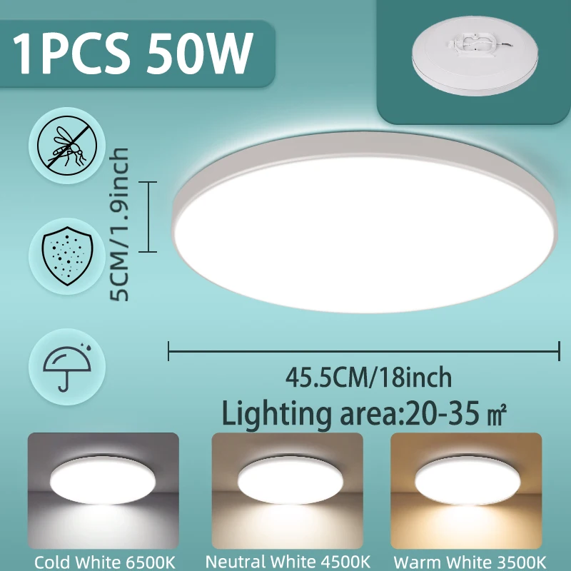 ตัวเลือกสินค้า โคมไฟเพดาน LED 220V ประหยัดพลังงาน สำหรับตกแต่งบ้านสไตล์โมเดิร์น