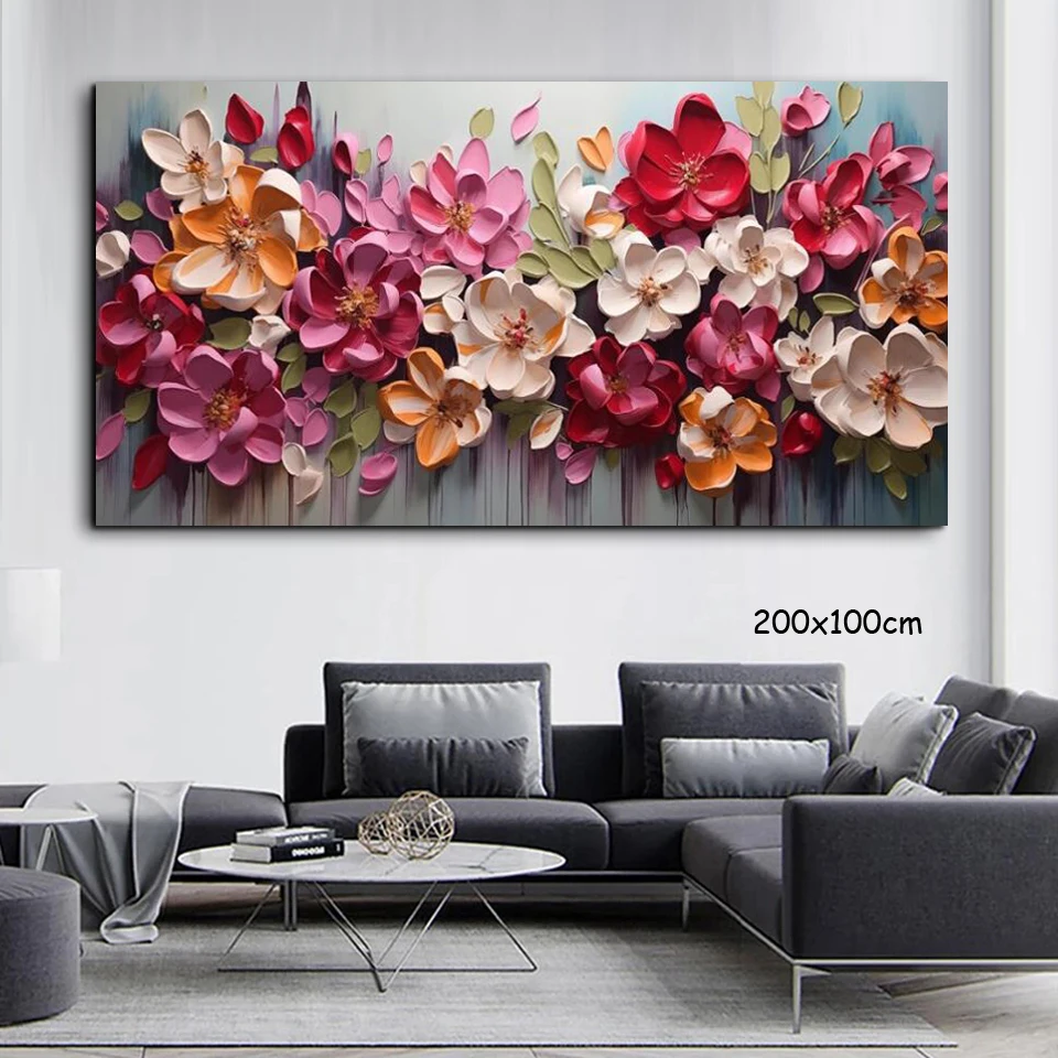 Description Picture 6 of itemColorful 3D Floral Diy Diamond Painting Abstract Flower Large New 202 Cross Stitch Kits Mosaic Embroidery Housewarming Gift