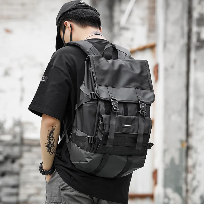 

Men's Backpack Oxford 16inch Laptop High Quality Durable Unique Large Capacity Buckle Outdoor Travel Work Sports Bag