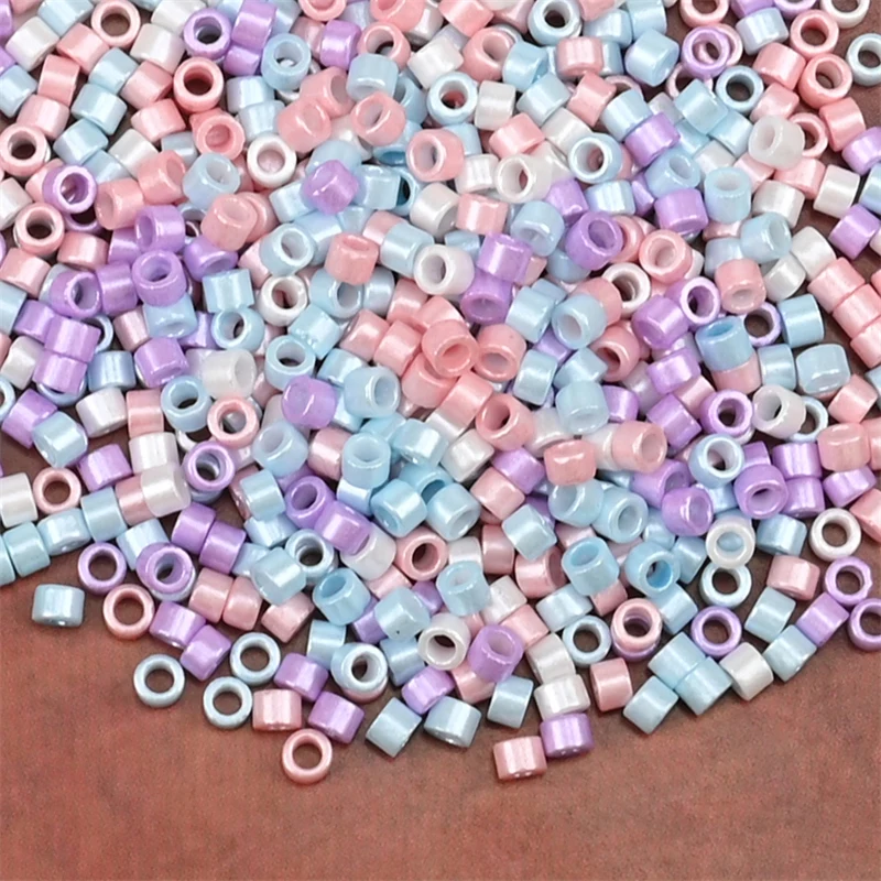 2,5 mm perlfarbene antike kleine Bastelperlen, zylindrische Mini-Glasperlen für die Herstellung von Armbändern und Halsketten – Detail 16