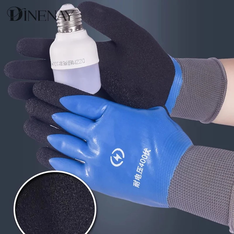 Insulating Gloves Anti-electricity Security Protection Gloves Rubber Electrician Work Non-slip Protection Insulated