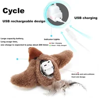 Interactive Cat Toy Flapping Bird with Catnip Rechargeable Simulation Bird Cat Toys Touch Activated Fluffy Plush Toys for Cats 5