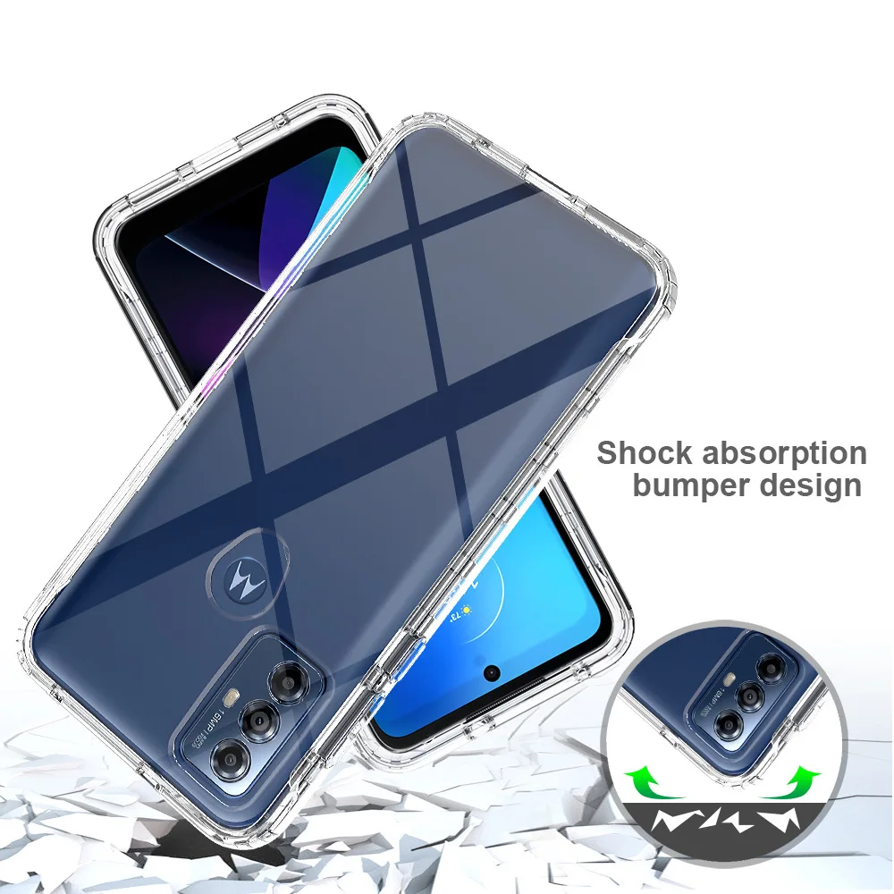 Candy Color Transparent Shockproof Case - Dual Layer Protection