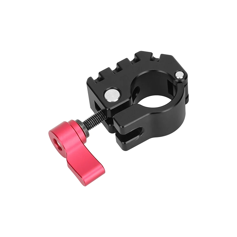HDRIG 19mm Rod Clamp with Anti-Twist 3/8"-16 and 1/4"-20 Female Mounts For Photography Accessories