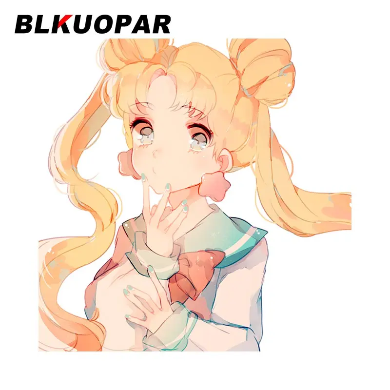 

BLKUOPAR 13cm x 13cm for Sailor Moon Car Stickers Personalized Sunscreen Funny Decal Original Refrigerator Bumper Decoration