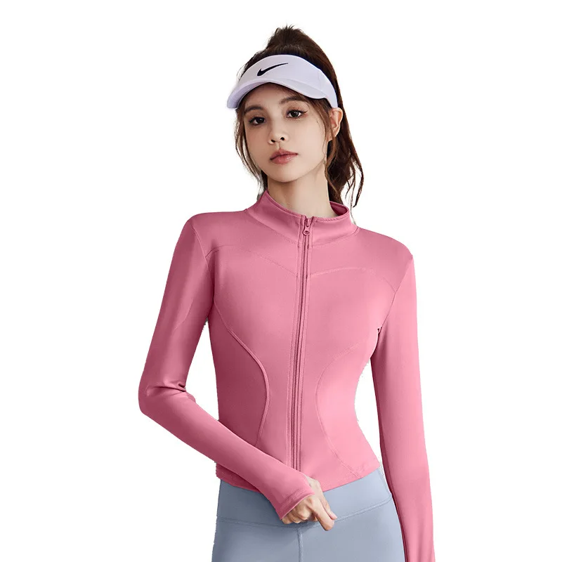 

Strictly select autumn and winter outerwear for slimming quick drying and tight fitting standing neck exercise