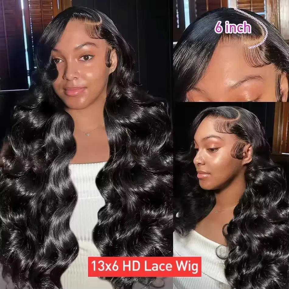 220 Density 46Inch Body Wave 13x6 Hd Lace Front Wig Human Hair 360 Brazilian Pre Plucked Lace For Women 13x4 Lace Front Wigs 5x5