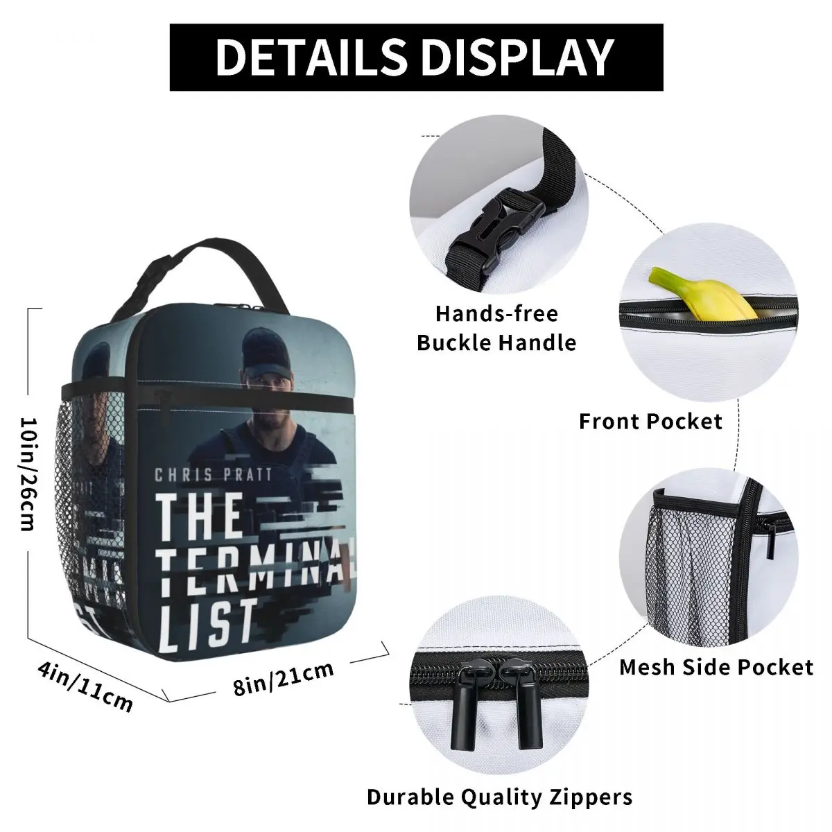 Custom The Terminal List Ben Edwards TV Show Lunch Bag Men Women Cooler Thermal Insulated Lunch Boxes for Student School