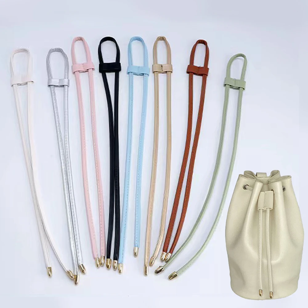

Fashion Women Detachable PU Leather Bag Strap Bag Accessories Drawstring Woven Strap Multifunctional PU Leather Convenient DIY