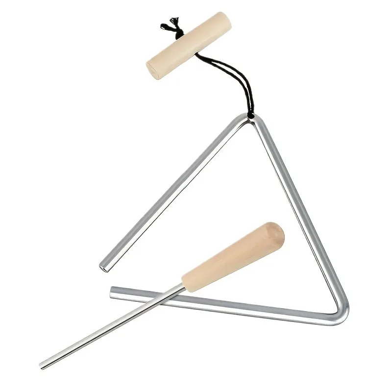 1pc Professional Triangle Musical Instrument Set, Durable High-Quality Steel, Handheld Percussion with Mallets