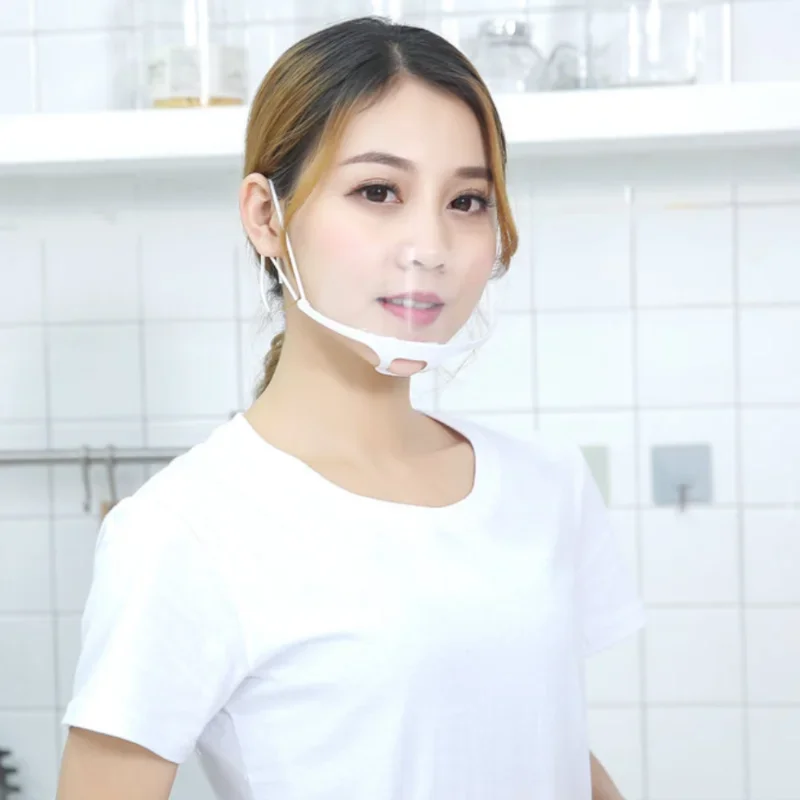 Kitchen Hygienic Safety Mask Protection Splash-proof Transparent Food Mouth and Nose 10pcs