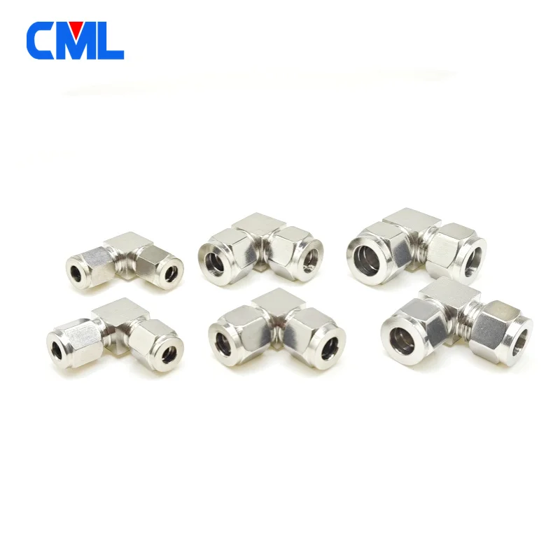 

304 SS Stainless Steel Elbow Double Ferrule Tube Pipe Fittings Connector 3/4 in 1 in Pipe OD Metric Thread