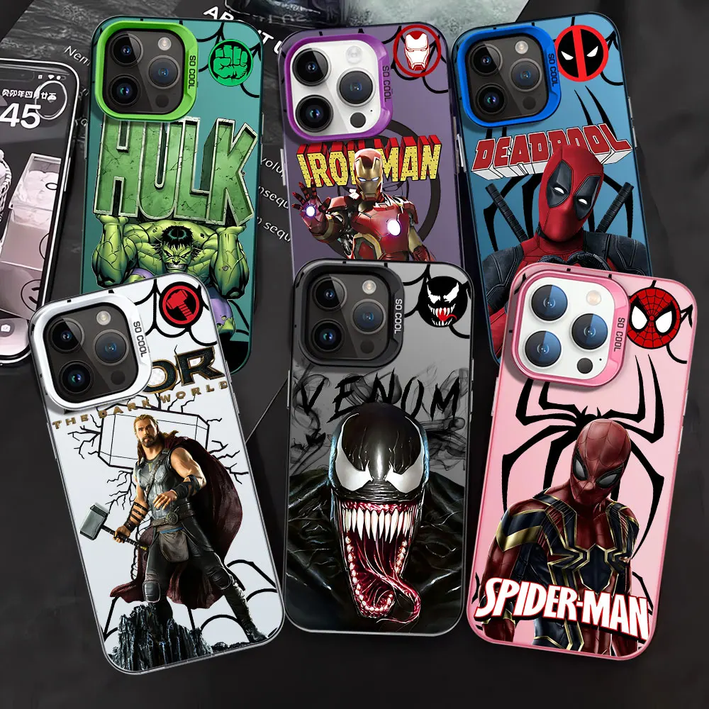 Custodia Marvel Super Hero Per Apple Iphone 15 Plus 14 Pro 13 X Xs Max 12 Pro 11 Pro Max Xr 13 Pro Max Cover Morbida In Silicone Di Lusso