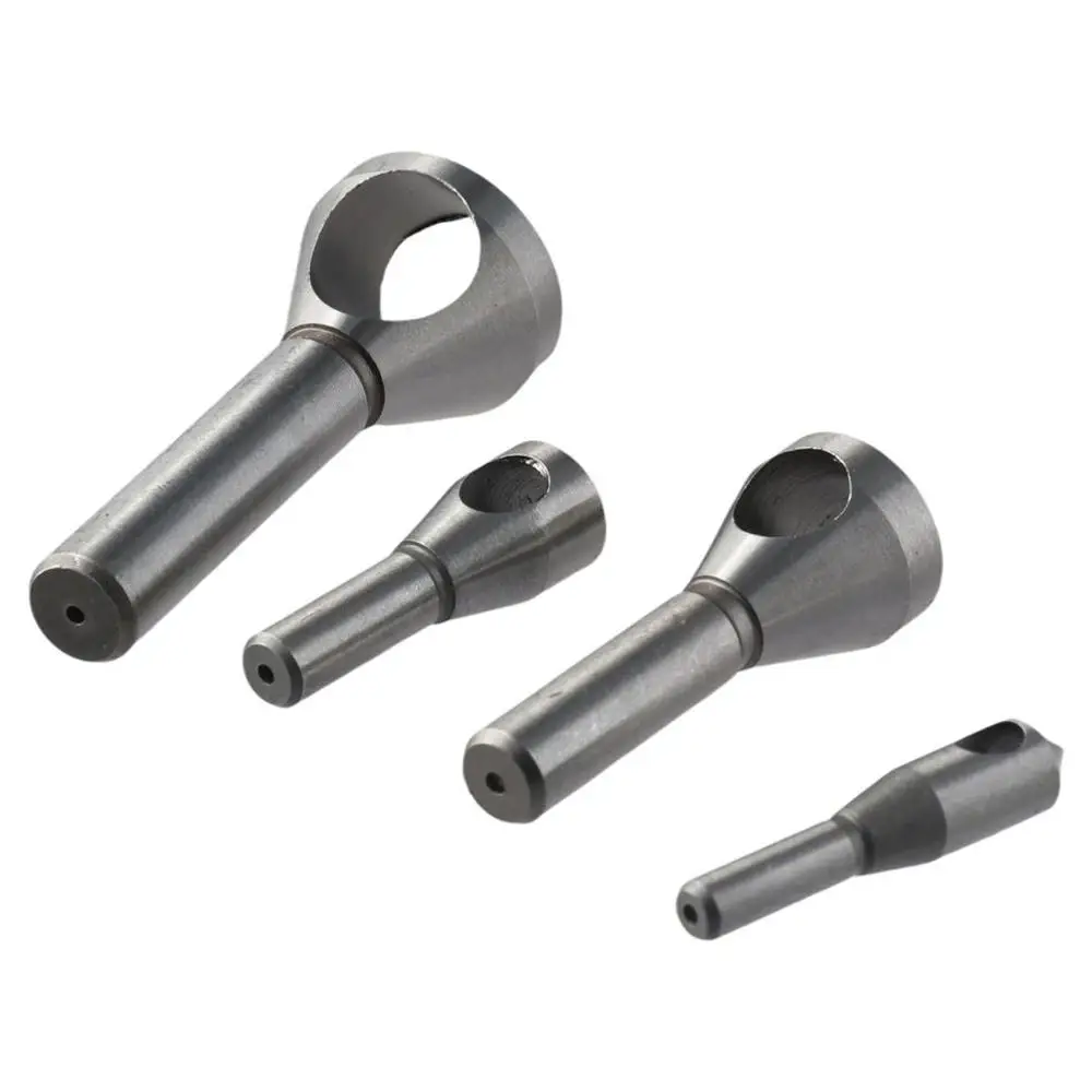 

4pcs High Speed Steel Bevel Hole Chamfer Cutter Silver Hardness Below 28° 90 Degree Chamfer Drill Bits 90 Degree