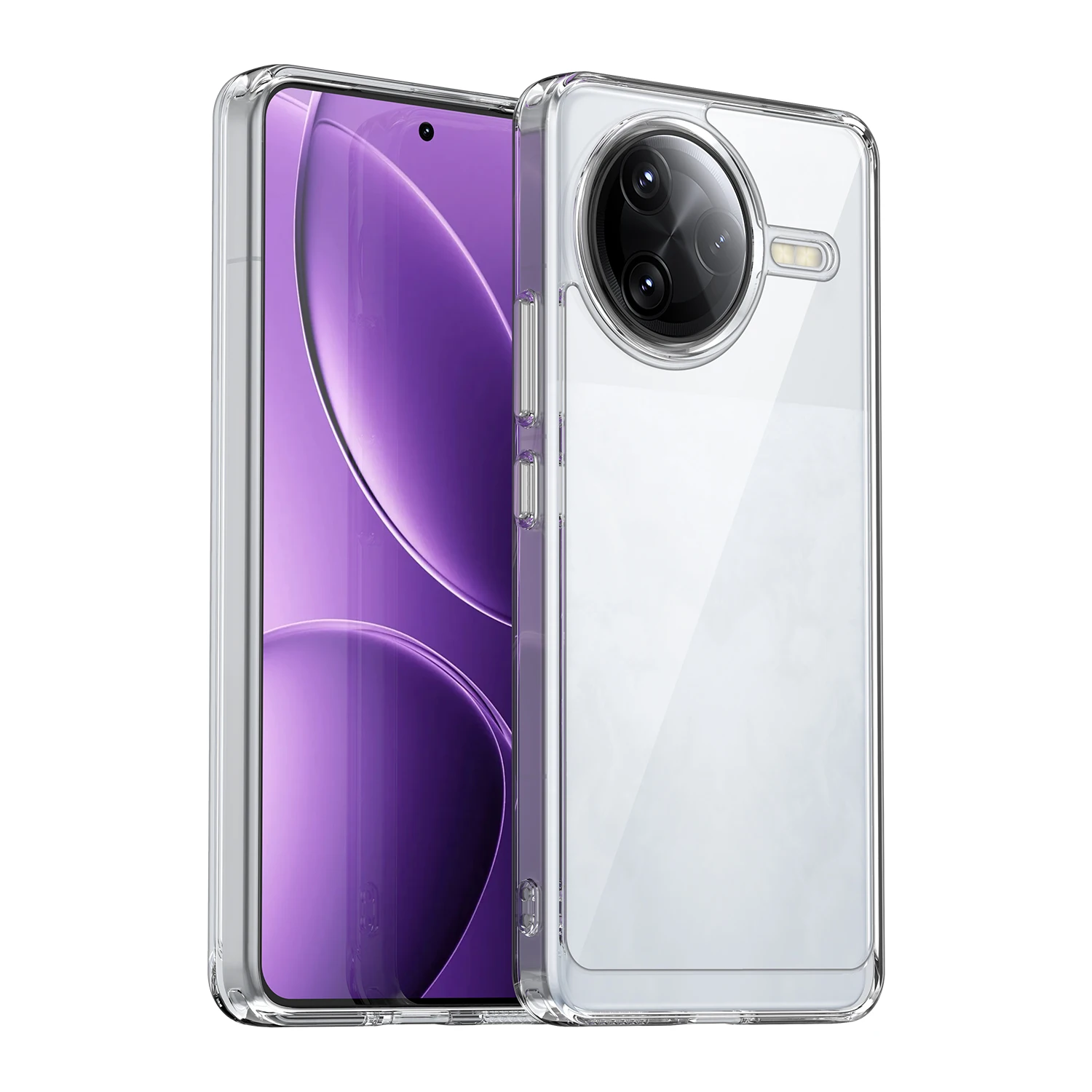 Colorful Transparent TPU Protective Phone Case - Clear Design