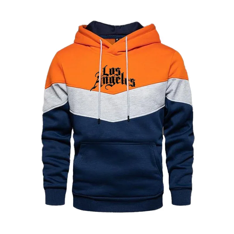 Description Picture 3 of itemMen Splicing Hooded Sweatshirts Fashion Printed Patchwork Hoodies Male Spring Streetwear Casual Pullover Men's Top