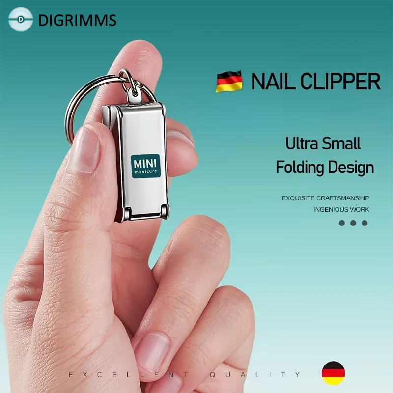 1/2pcs Nail Clippers Collapsible Portable Travel Fingernail Nail Scissors Cutter Stainless Steel Manicure Tools