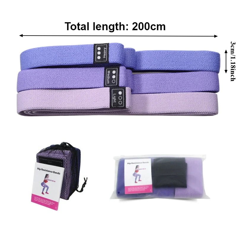 Enhanced Fitness Elastic Resistance Bands Set for Strength and Yoga Training - Multiple Resistance Levels