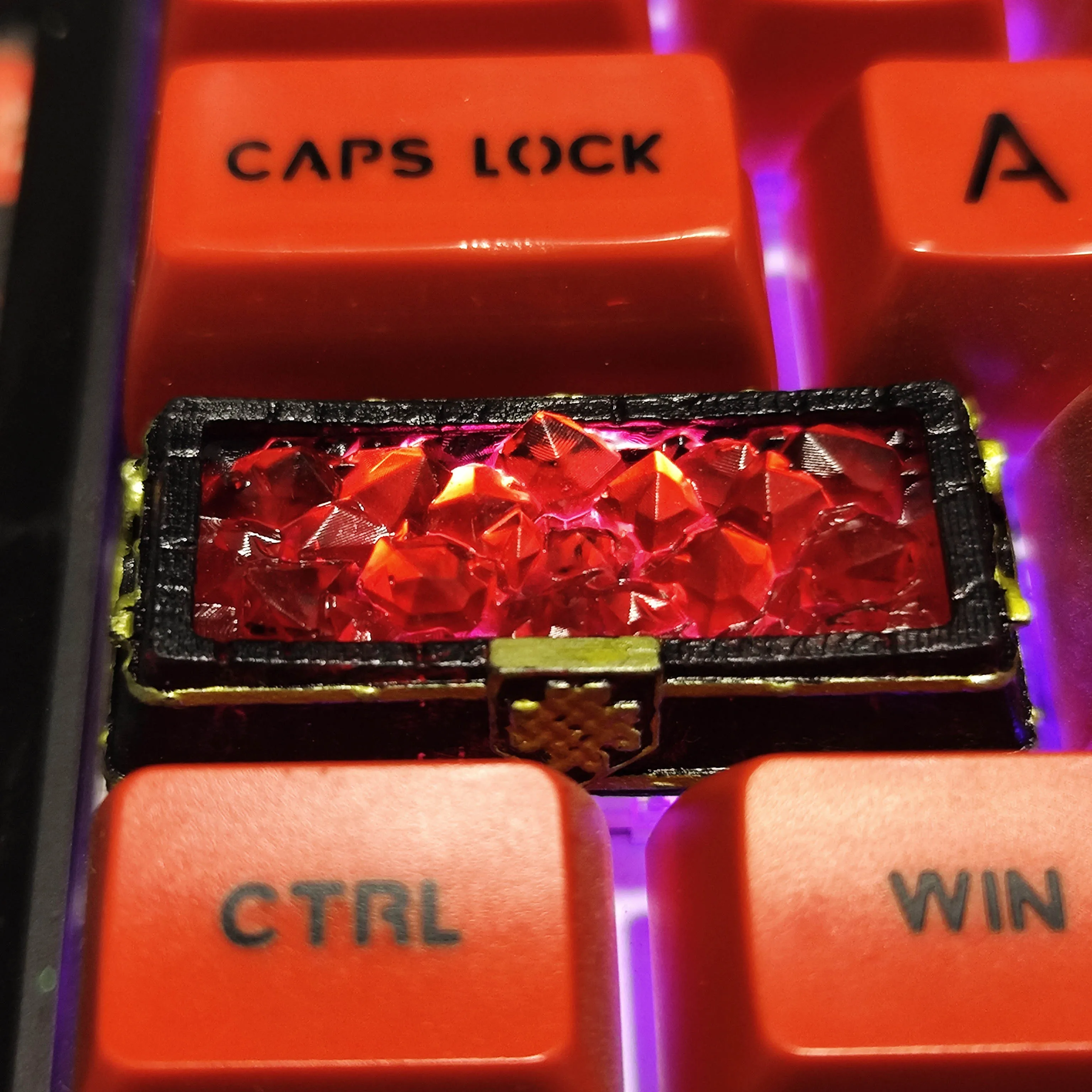 

Flame Crystal Artisan Resin Keycaps For Cherry MX Mechanical Keyboard Backlit Keycap Custom 2.25u Enter Key RGB Key Caps Gift