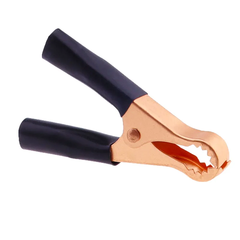 Red + Black 80mm Crocodile Car Caravan Van Battery Test Lead Clips 2Pcs 50A Alligator Clips Connector Plug Power alligator clips test clip test leads