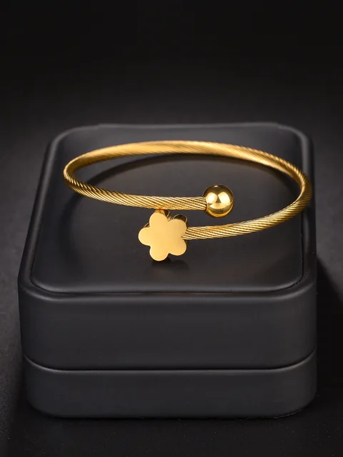 Hip Hop Stainless Steel Bracelet Adjustable Open Cuff Charm Bangle for Men Women Punk Heart Bracelets Lovers Jewelry Gifts 4