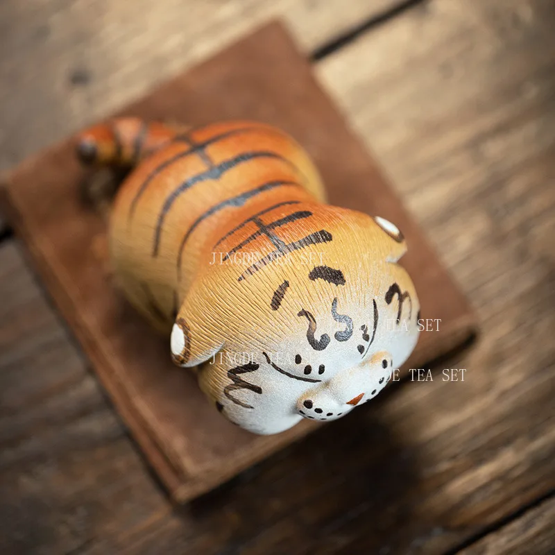 Purple Clay Tea Pet Tea Set Ornaments Creative Handicrafts Tiger Style Semi Handmade Production The Twelve Chinese Zodiac Signs