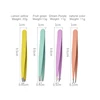 1/2/3PCS Stainless Steel Eyebrow Tweezer Colorful Hair Beauty Fine Hairs Puller Slanted Clips For Eyebrows Eyebrow Tongs Removal 4