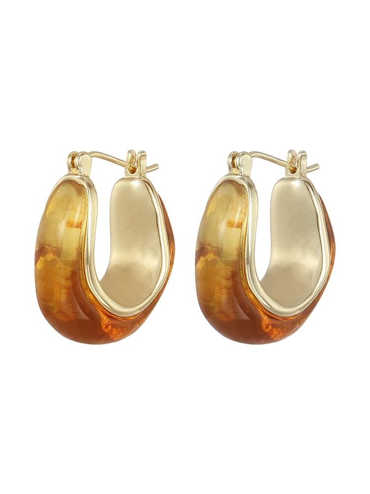 

Brown Earrings For Women Gradient Vintage Earrings 2024 Gold Earrings Accessories Wedding Classic Party Jewelry Gift